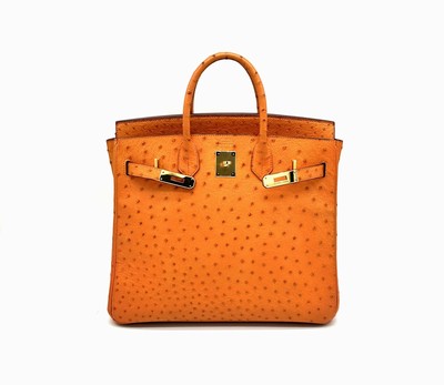 HERMÈS Birkin 32 Straußenleder